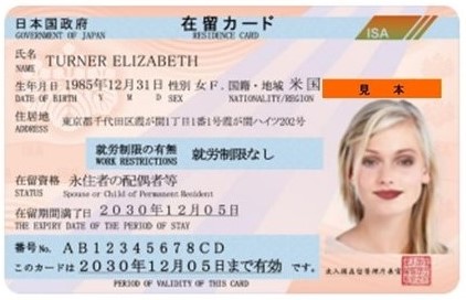 Residence Card sample